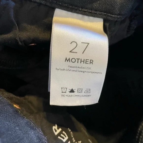 MOTHER The Insider Crop Step Fray Jeans in Guilty Racer Black - Picture 5 of 9